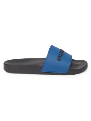 Balenciaga Mens Logo Rubber Pool Slides 41/8 s-l400.jpg main image 3