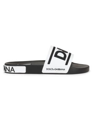 Dolce&Gabbana DG Logo Pool Slide Sandals on SALE | Saks OFF 5TH display picture 1