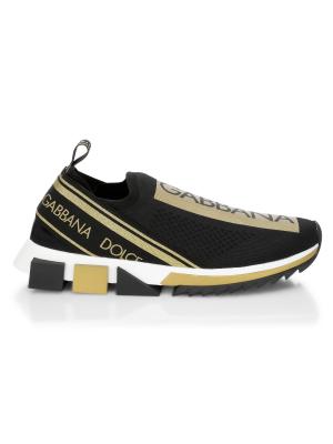 Dolce&Gabbana Sorrento Logo Slip-On Knit Sneakers on SALE | Saks