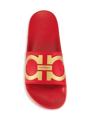 Men’s Salvatore Ferragamo groove Gancini pool slides size 12 made in Italy. Ferragamo Salvatore Men main image 4