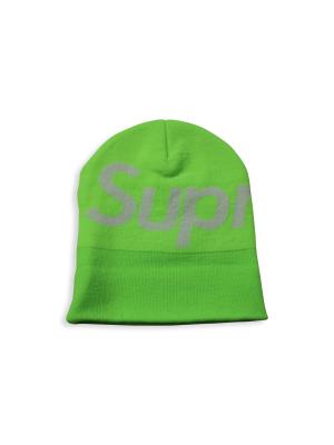 Supreme Supreme Big Logo Beanie In Neon Green Cotton on SALE