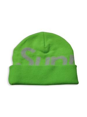 Supreme Supreme Big Logo Beanie In Neon Green Cotton on SALE