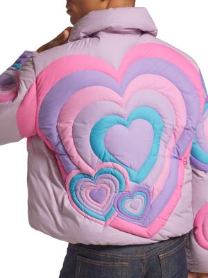 ERL Appliqué Hearts Woven Puffer on SALE | Saks OFF 5TH