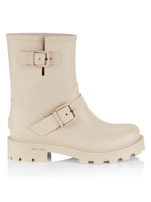 靴 JIMMY CHOO YAEL FLAT RUBBER BOOTS Jimmy Choo Yael Rain Boots on SALE | Saks OFF 5TH