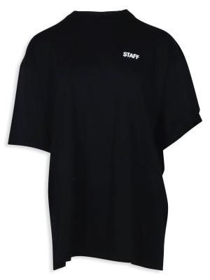 VETEMENTS STAFF Tシャツ ブラック Vetements Vetements Staff Print Crew Neck Shirt In Black Cotton on