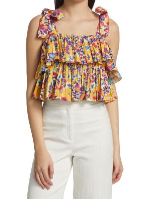 Saloni Jools Floral Tiered Top on SALE | Saks OFF 5TH