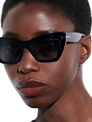 TOM FORD Wyatt 56MM Cat Eye Sunglasses on SALE | Saks OFF 5TH display picture 1