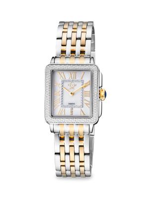 GV2 Padova 27 x 30MM Two Tone Stainless Steel & 0.15 TCW  display picture 2
