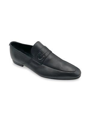 Gucci Gucci Loafers In Black Leather With Leather Horsebit Flats
