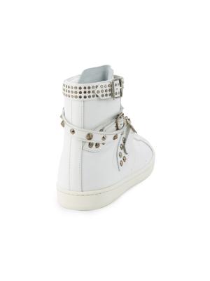 Saint Laurent Studded Leather High Top Sneakers on SALE | Saks OFF 5TH