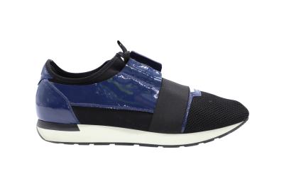 Balenciaga Balenciaga Race Runners In Blue Patent Athletic  display picture 2