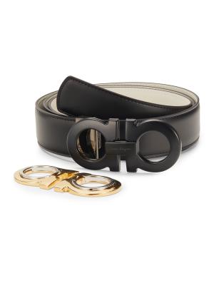 3-Piece Gancini Buckles Reversible Belt Gift Set display picture 3