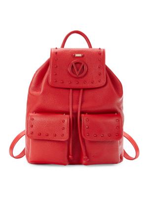 Valentino Simeon rockstud pebbled-leather backpack Leather backpack Valentino by mario valentino Blue in  main image 3