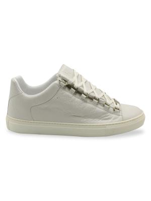 Balenciaga Balenciaga Arena Sneakers In White Lambskin Leather