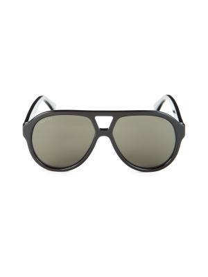 Gucci 56MM Aviator Sunglasses on SALE | Saks OFF 5TH display picture 1