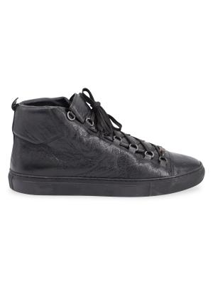 Balenciaga Balenciaga Arena High-Top Sneakers In Black Lambskin