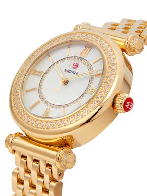 Michele Caber 35MM 18K Goldplated Stainless Steel, 0.56 TCW  display picture 3