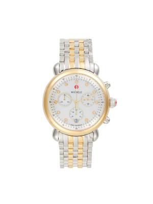 Michele CSX Diamond watch with TWO bands MICHELE CSX Two-Tone Diamond Bracelet Watch, 39mm  main image 4