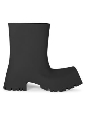 COPY - Balenciaga Trooper Rubber boots BALENCIAGA Trooper Boots - Black - Size 37 - Rubber Square  main image 4