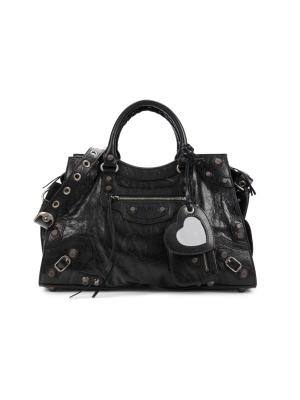 Balenciaga Neo Cagole City Arena Leather Shoulder Bag on SALE