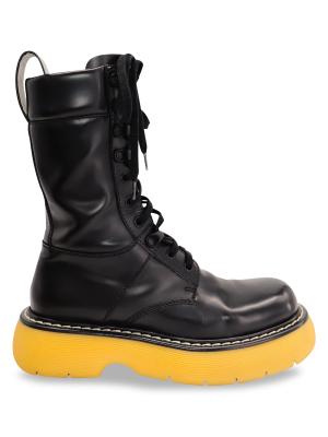 Bottega Veneta Bottega Veneta Bounce Lace-Up Boots In Black