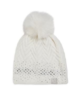 Furlux Faux Fur Trim Wool & Cashmere Beanie Furlux Faux-Fur-Trim Wool-Cashmere Beanie on SALE | Saks OFF 5TH main image 4