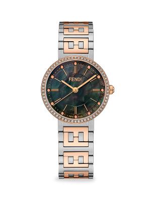 Fendi Forever Fendi 29MM Two Tone Stainless Steel & 0.25 TCW  display picture 1