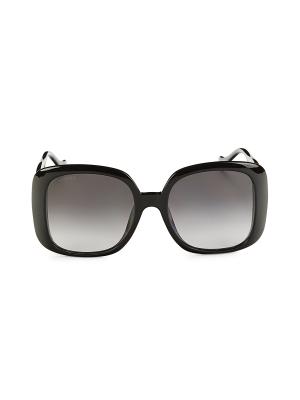 Slightly used Gucci 57mm square/rectangle sunglass Gucci GG1857S 001 Sunglasses - US main image 4