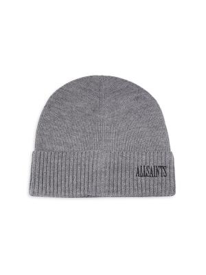 AllSaints Logo Embroidered Wool Blend Beanie on SALE | Saks  display picture 2