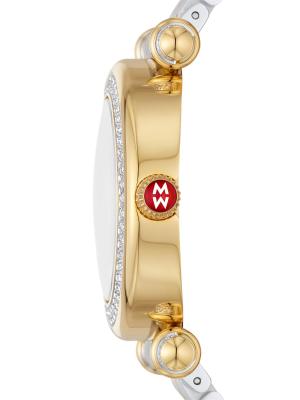 Michele Caber Gold and Diamond Women\'s Watch . Rare hard to find! Michele Caber Topaz Rose Gold Diamond Watch MW16A36B5963  main image 4