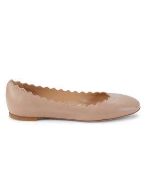 Chloé Lauren Scalloped Leather Ballet Flats on SALE | Saks  display picture 1