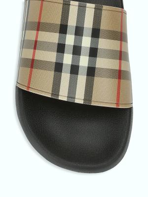 Burberry Furley Check Pool Slides on SALE | Saks OFF 5TH display picture 3
