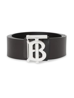 Burberry TB Logo Leather Belt on SALE | Saks OFF 5TH