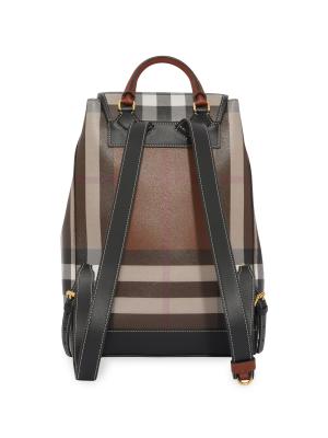 Burberry Medium Check Coated Canvas Backpack on SALE | Saks  display picture 1