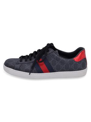 Gucci Gucci Ace Gg Supreme Sneakers In Navy Blue Canvas  display picture 2