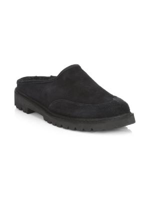 Diemme Maggiore Shearlining Lined Suede Mules on SALE | Saks 