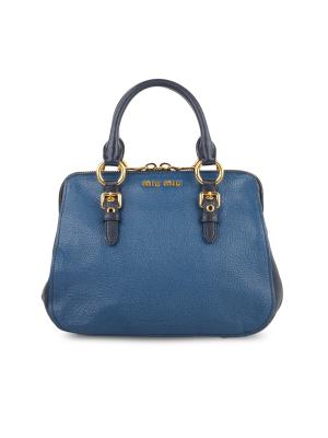 Miu Miu Leather Boston Bag on SALE | Saks OFF 5TH