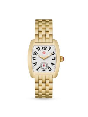 【MI】 Michele Urban Mini 35MM 18K Goldplated Stainless Steel Chronograph