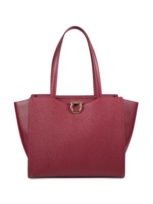 FERRAGAMO Gemini Gancini Leather Tote on SALE | Saks OFF 5TH