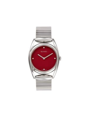 Gucci Stainless Steel Horsebit Watch Gucci 127.5 Guccissima Horsebit Watch Silver | Pre-Owned  main image 2