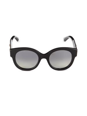 GUCCI – 51mm Oversize Round Sunglasses SHY BLK WE Gucci Sunglasses GG1256S 001 Black - eye-oo.com main image 4