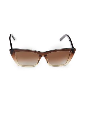 Saint Laurent Mica 53MM Cat Eye Sunglasses on SALE | Saks  display picture 3