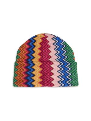 Missoni Multicolor Chevron Wool Blend Beanie on SALE | Saks 