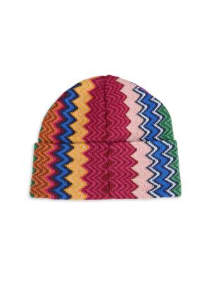 Missoni Multicolor Chevron Wool Blend Beanie on SALE | Saks 