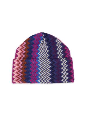 Missoni Red and Blue Chevron Hat Missoni Women main image 3