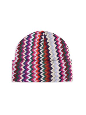 Missoni Wool Knit Beanie Hat, Small Missoni - Zig-zag knit beanie Missoni main image 4