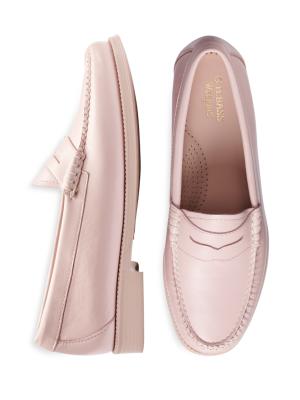 G.H. Bass & Co. Men\'s Pink Leather Loafers Pink Patent Leather Ladies Penny Loafers Bass Shoes main image 4