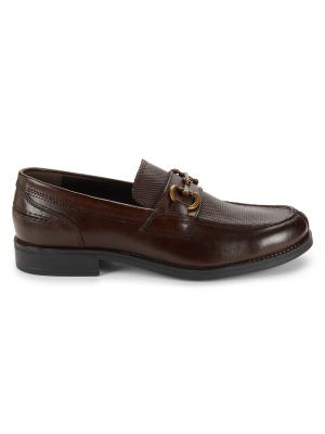 Linen & Leather Men\'s buckle bit Loafer - Saks Fifth Avenue Saks Fifth Avenue | Shoes | Saks Fifth Avenue Fold Leather  main image 3
