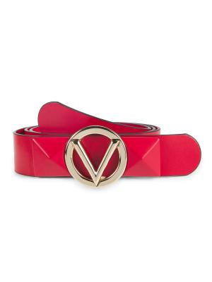 Valentino by Mario Valentino Mati Logo Leather Belt on SALE  display picture 1