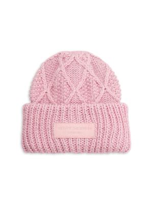 Kurt Geiger London Cable Knit Logo Beanie on SALE | Saks OFF 5TH display picture 3